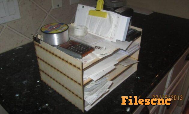 Laser Cut Office Paper Holder Organizer fiber laser