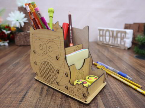 Laser Cut Owl Pen And Pencil spectra laser