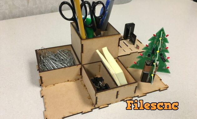 Laser Cut Wood Desk Organizer Office cnc fiber laser machine