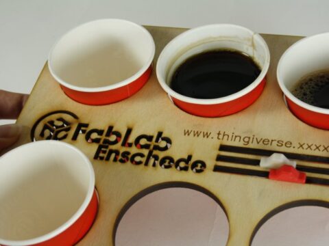 Laser Cut Coffee Tray For Office Use 3d milling