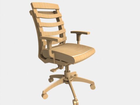 Laser Cut Miniature Office Chair DXF File Laser Cut Miniature Office Chair DXF File
