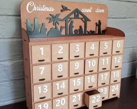 Laser Cut Christmas 24-day Advent