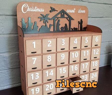 Laser Cut Christmas 24-day Advent