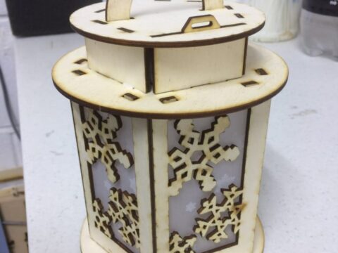 Laser Cut Decorative Snowflake Lantern SVG File