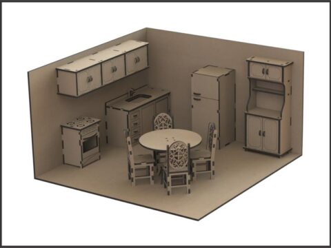 Laser Cut Doll House Furniture