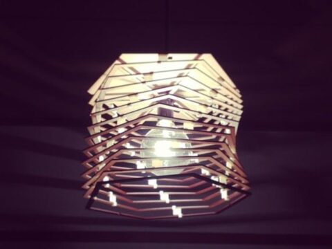 Laser Cut Helix Lamp Shade Laser Cut Helix Lamp Shade