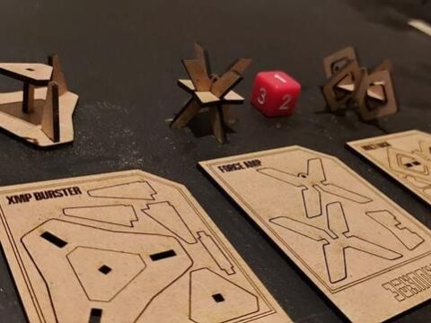 Laser Cut Ingress Puzzle Card