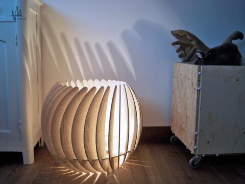 Laser Cut Lamp 3mm Mdf