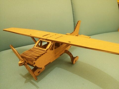 Laser Cut Cardboard Cessna Airplane SVG File Laser Cut Cardboard Cessna Airplane SVG File