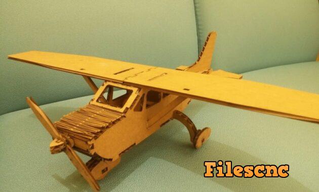Laser Cut Cardboard Cessna Airplane SVG File