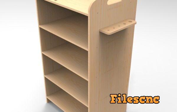 Laser Cut Office Cabinet Office Storage Rack 8mm Free Vector