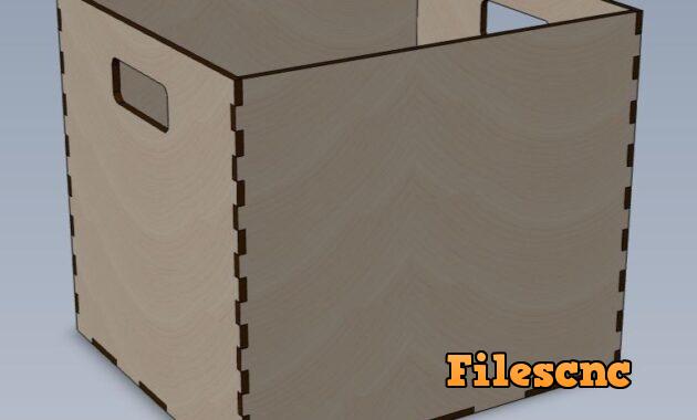 Laser Cut Office Storage Bins DXF File