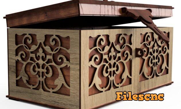 Laser Cut Rustic Storage Chest SVG File