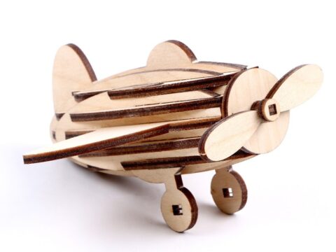 Laser Cut Small Toy Airplane DXF File Laser Cut Small Toy Airplane DXF File