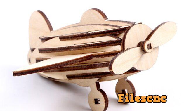Laser Cut Small Toy Airplane DXF File