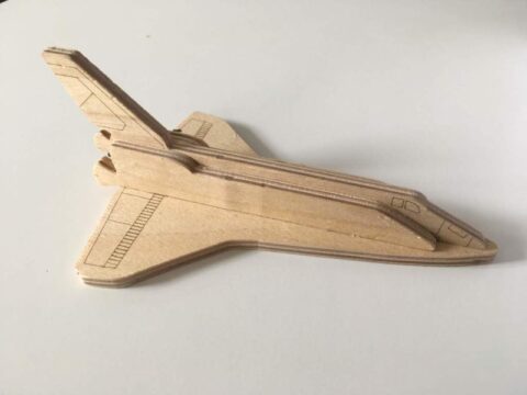 Laser Cut Space Shuttle Simplified 6mm SVG File Laser Cut Space Shuttle Simplified 6mm SVG File