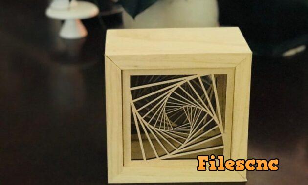 Laser Cut Tilted Square Pattern Design SVG File