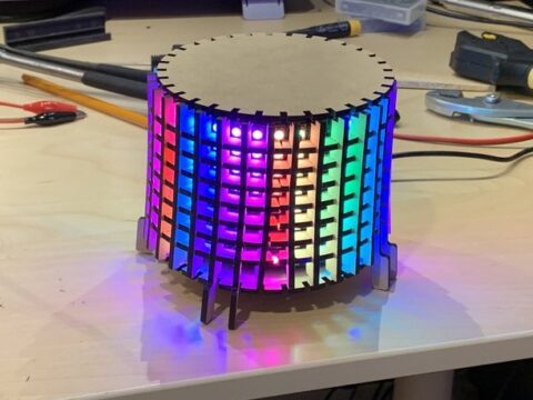 Laser Cut Wooden Matrix Lamp SVG File Laser Cut Wooden Matrix Lamp SVG File