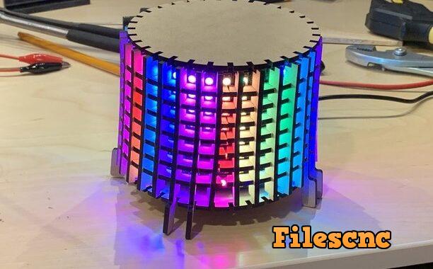 Laser Cut Wooden Matrix Lamp SVG File