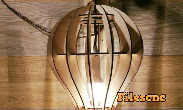Laser Cut Balloon Lamp Free Vector