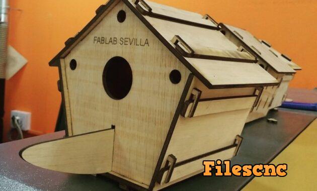 Laser Cut Birdhouse 4mm Free Vector