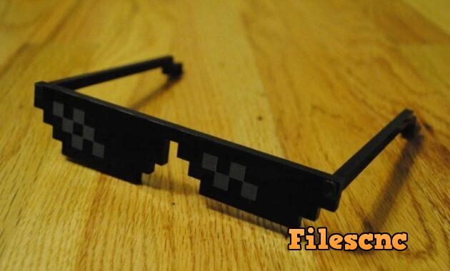 Laser Cut Deal With It Glasses Free Vector