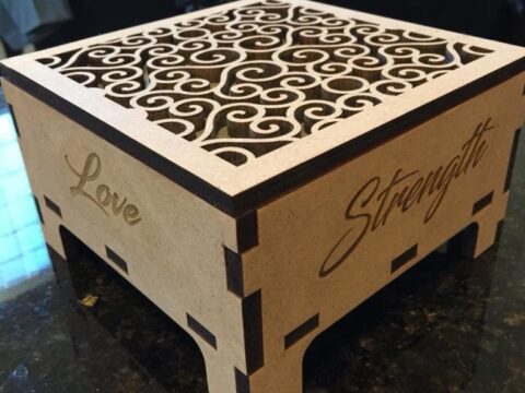 Laser Cut Decorative Box 3mm Free Vector