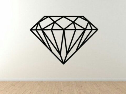 Laser Cut Geometric Diamond Wall Art Laser Cut Geometric Diamond Wall Art