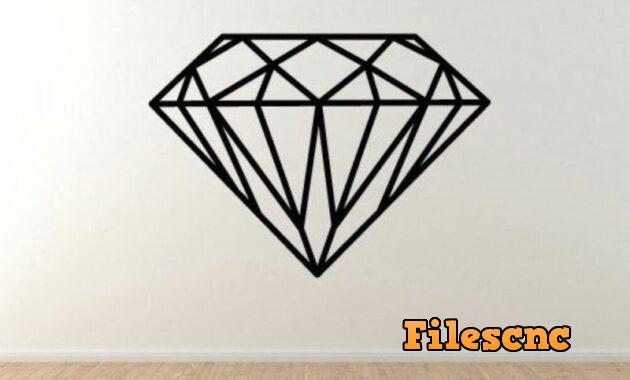 Laser Cut Geometric Diamond Wall Art