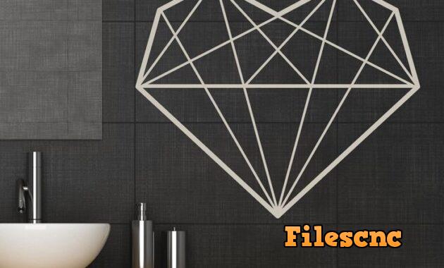 Laser Cut Geometric Heart Living Room Decor Wall Sign Wall Art