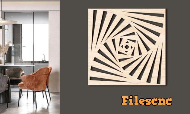 Laser Cut Geometric Wooden Wall Decor