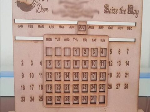 Laser Cut Perpetual Calendar Free Vector Laser Cut Perpetual Calendar Free Vector