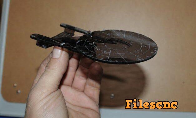 Laser Cut Star Trek USS Enterprise Free Vector