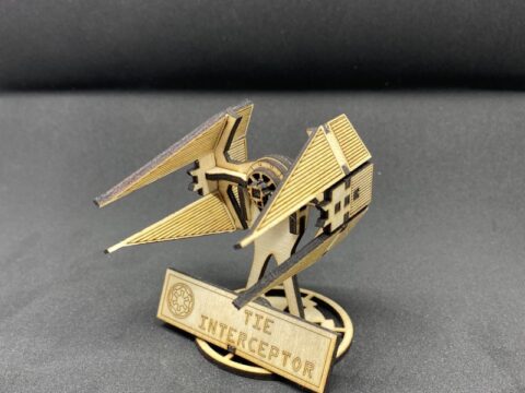 Laser Cut TIE Interceptor Model Free Vector Laser Cut TIE Interceptor Model Free Vector