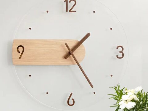 Laser Cut Wooden Transparent Acrylic Home Decor Clock Laser Cut Wooden Transparent Acrylic Home Decor Clock