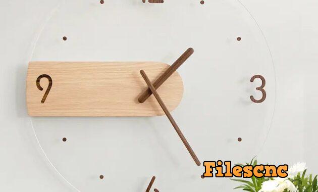 Laser Cut Wooden Transparent Acrylic Home Decor Clock