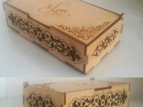 Laser Cut Wooden Engraved Box With Lid – Premium Custom Wooden Storage and Gift Box
