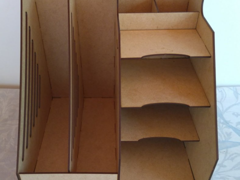 Laser Cut Desk Tidy Office Storage Organizer