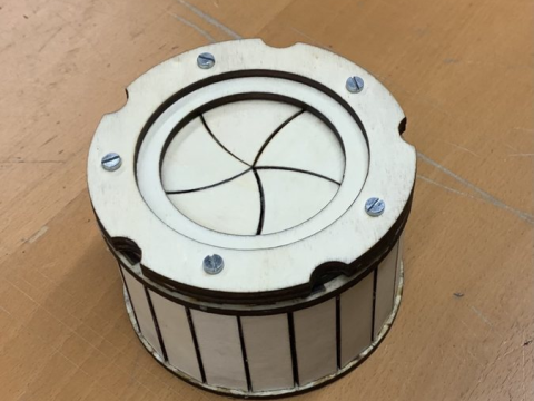 Laser Cut Iris Box SVG File